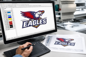 Embroidery digitizing production process